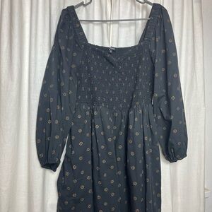 Madewell NWT XL Lucie dot daisies Mini Dress